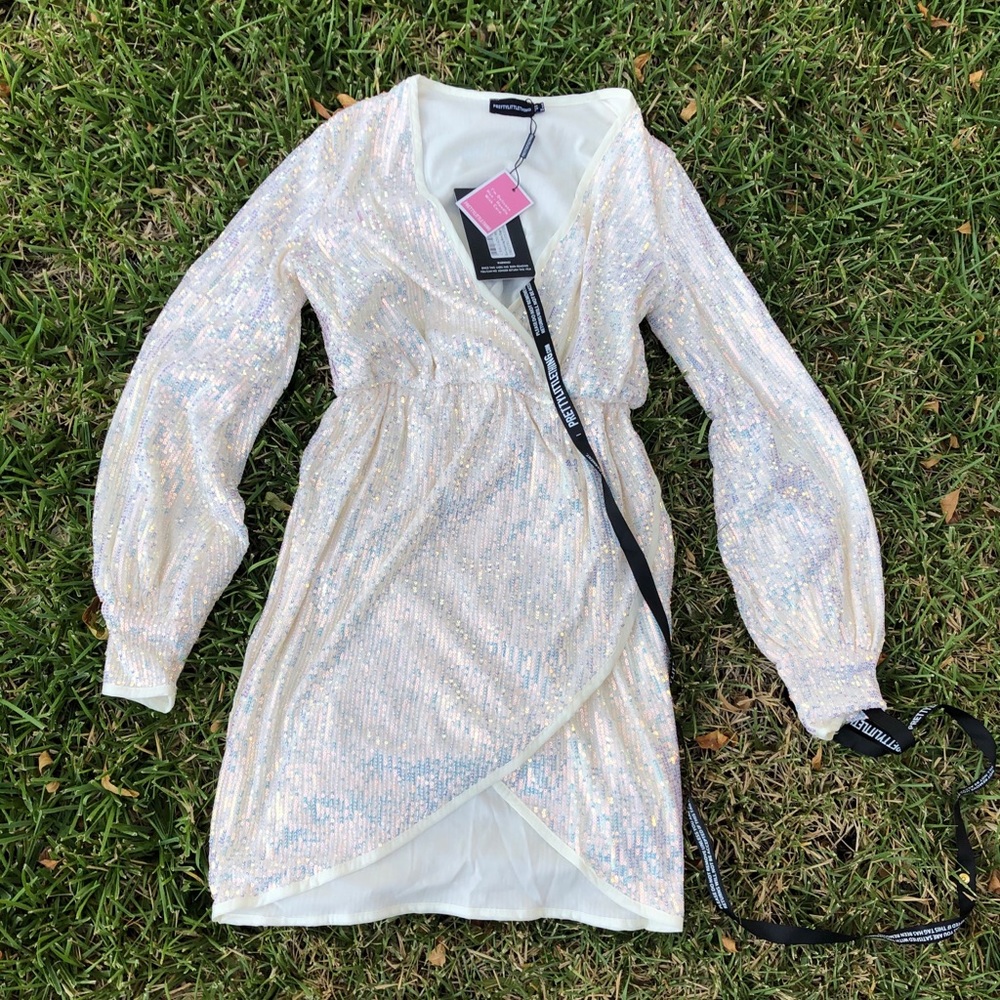 Sequin Wrap Dress